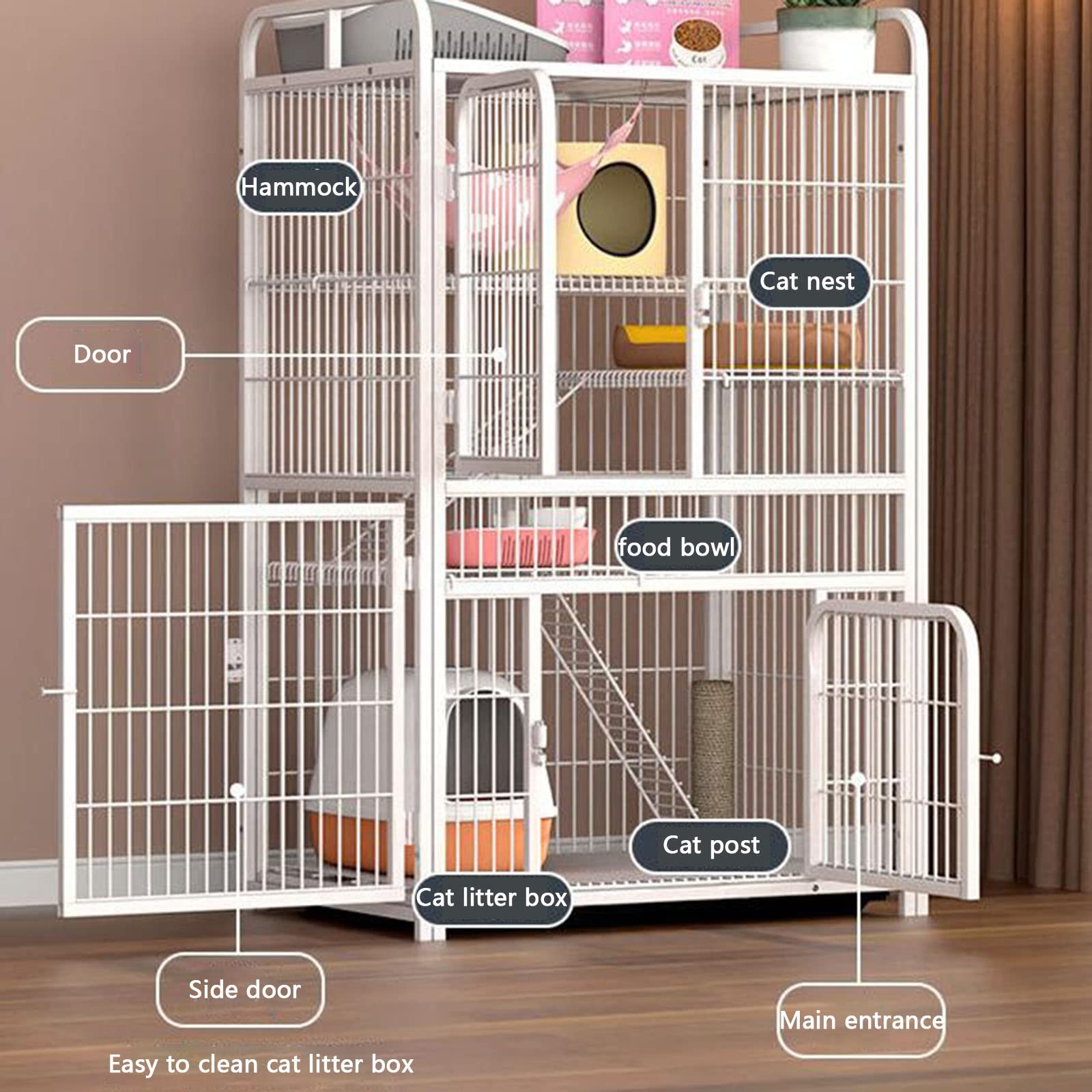 キャットケージ 【大型】猫ケージ ペット 犬 猫 鳥 ウサギ フェレット チンチ Amazon.co.jp: 猫ケージ 屋内用 大型 ペットケージ 猫用 フェレット